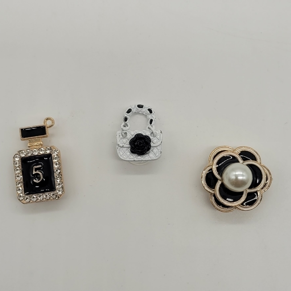 Crocs Jibbitz Charms 3pcs Flowers Parfums & Bags... Oh my!​​​
